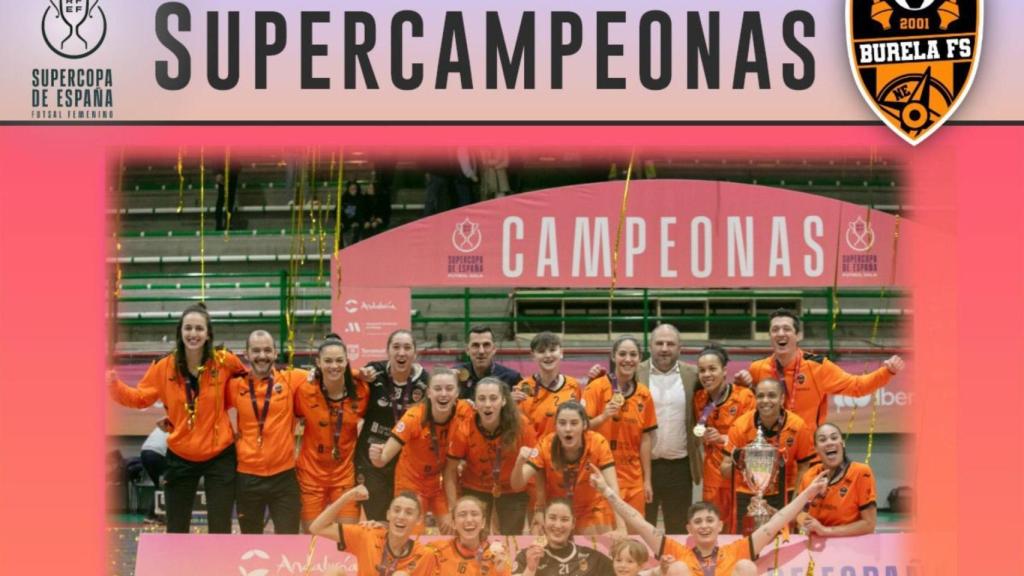 El equipo femenino gallego del Pescados Rubén Burela alza su sexta Supercopa de fútbol sala