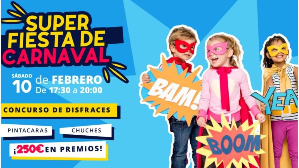 El centro comercial Parque Ferrol celebra una Fiesta de Carnaval el sábado 10 de febrero
