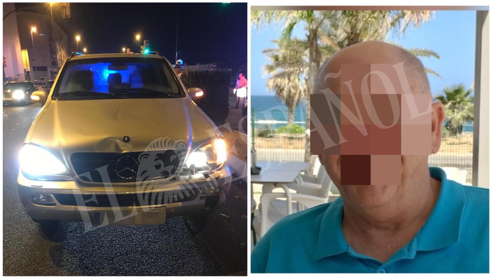 El Mercedes Clase M que conducía Miguel, de 65 años, un banquero jubilado que está implicado en el triple atropello de Molina de Segura.