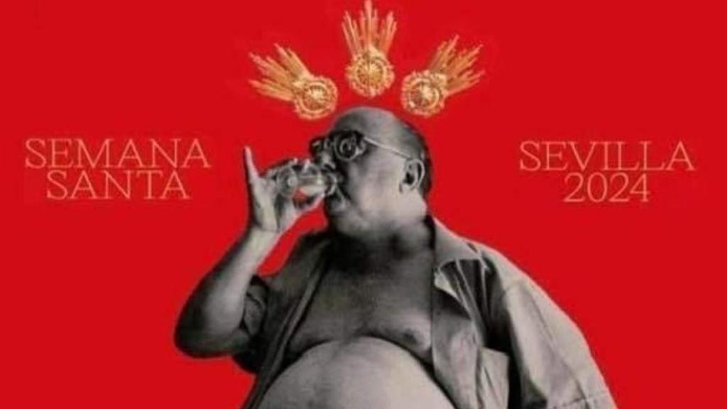 El Pali, reconvertido en protagonista del cartel de la Semana Santa de Sevilla de 2024.