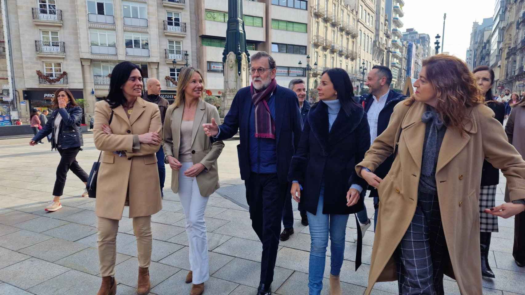 Mariano Rajoy este lunes en Vigo.