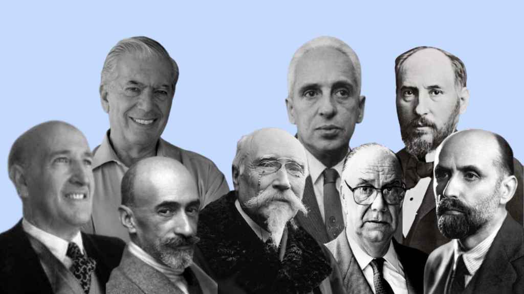 Montaje de Magas de los españoles galardonados con un Premio Nobel.