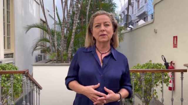 La vicepresidenta del Parlamento de Canarias, Ana Oramas, este martes en un vídeo en el que pide perdón.