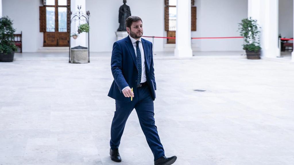 Nacho Hernando este jueves en el palacio de Fuensalida.