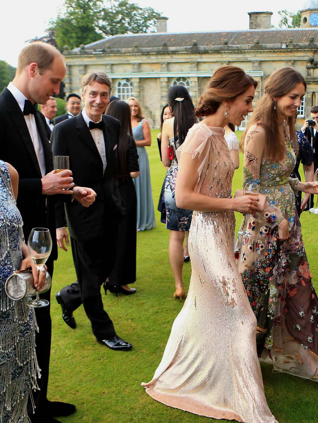 Kate Middleton junto a su entonces mejor amiga, Rose Hanbury, y su marido presente.