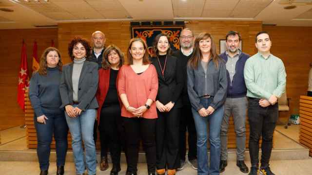 Los diez concejales del PSOE de Getafe en su último pleno tras la despedida de Vico.
