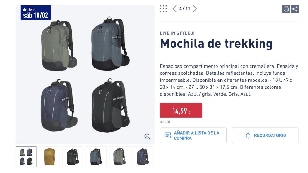 Mochila de trekking.