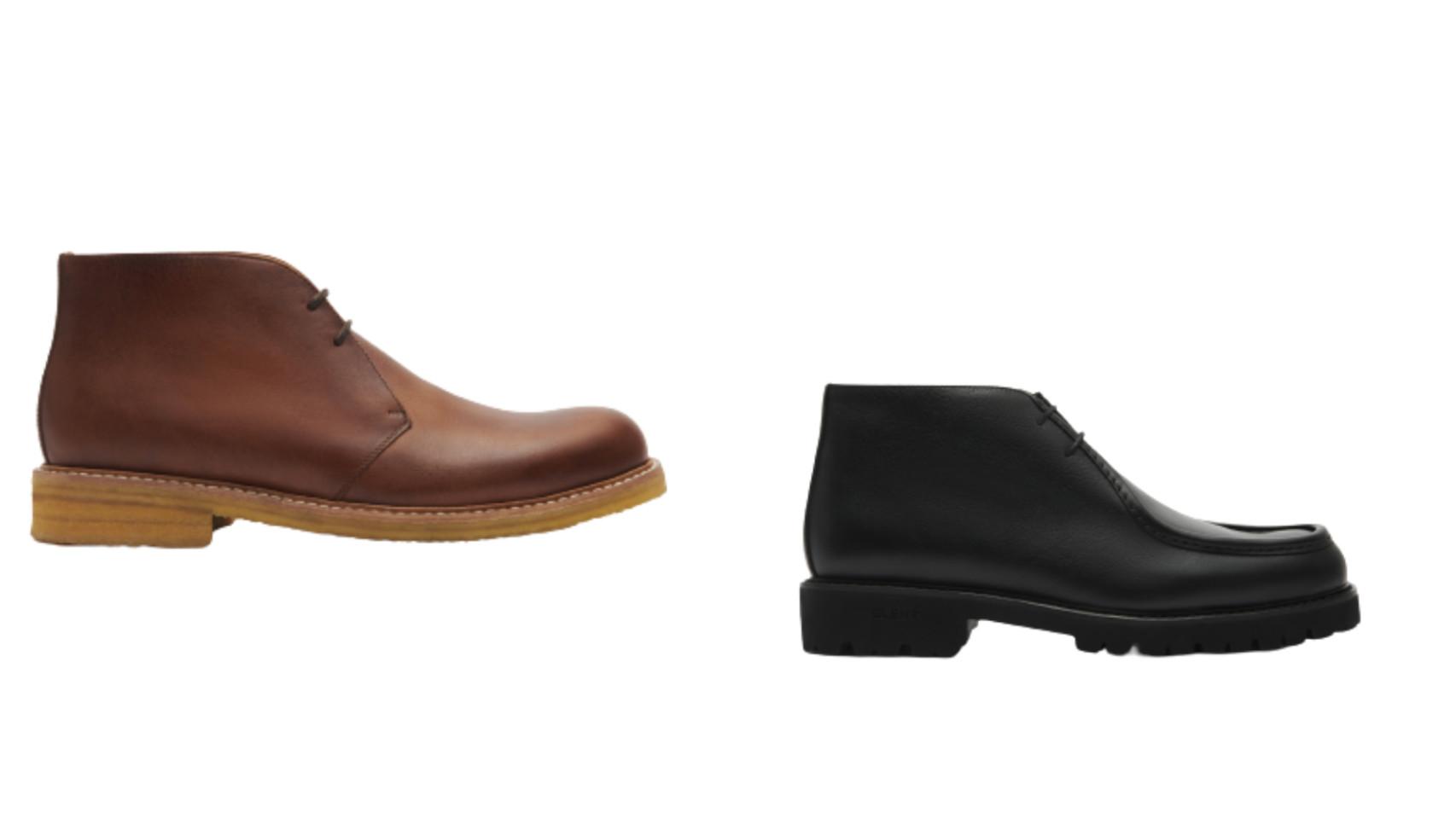 Dos modelos de Glent. La bota marrón cuesta 259 euros, y la de piel negra, 269 euros.