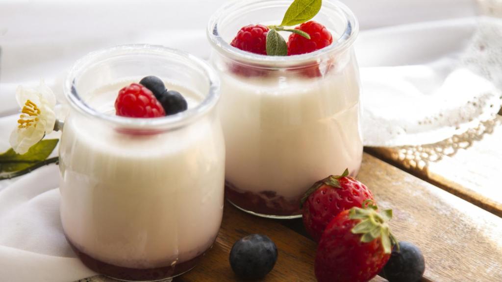Imagen de archivo de yogur.