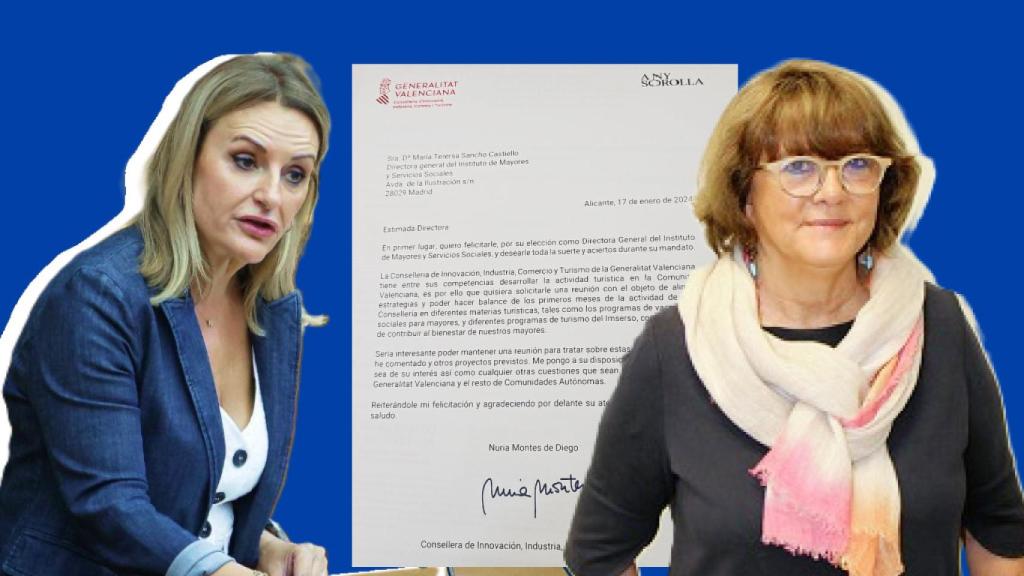 la consellera de Turismo de la Comunitat valenciana, Nuria Montes, y la directora general del Imserso, María Teresa Sancho.