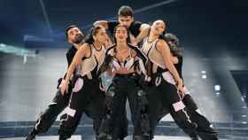 La cantante Noa Kirel y su cuerpo de baile en Eurovisión.