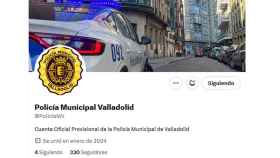 Imagen de la nueva cuenta de la Policía Local de Valladolid