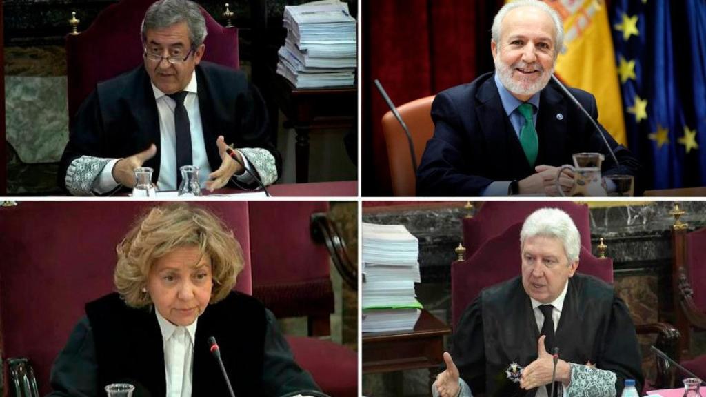De arriba abajo y de izquierda a derecha, los fiscales Javier Zaragoza, Manuel Dolz, Consuelo Madrigal y Fidel Cadena./