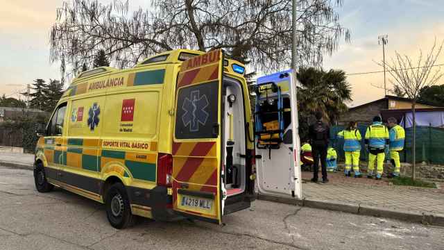 Una ambulancia del Samur en Colmenar Viejo.