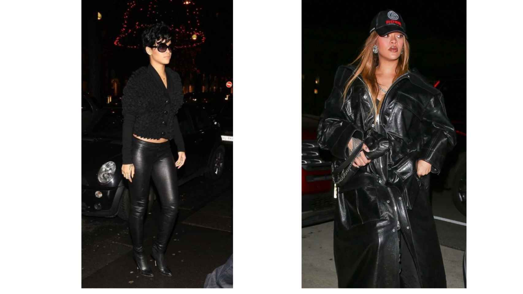 De izquierda a derecha: Rihanna en 2008 y 2024.