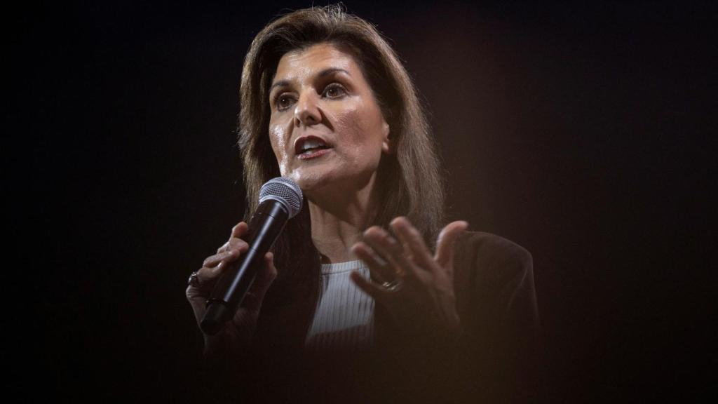 Nikki Haley en un acto de campaña en Aiken, Carolina del Sur, el 5 de febrero.