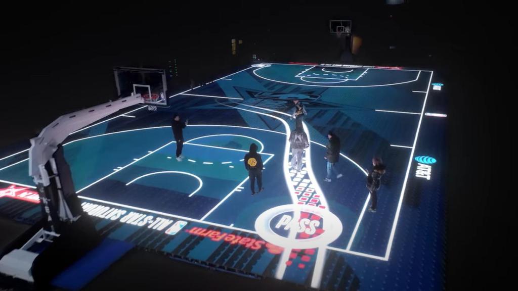 Cancha inmersiva de la NBA