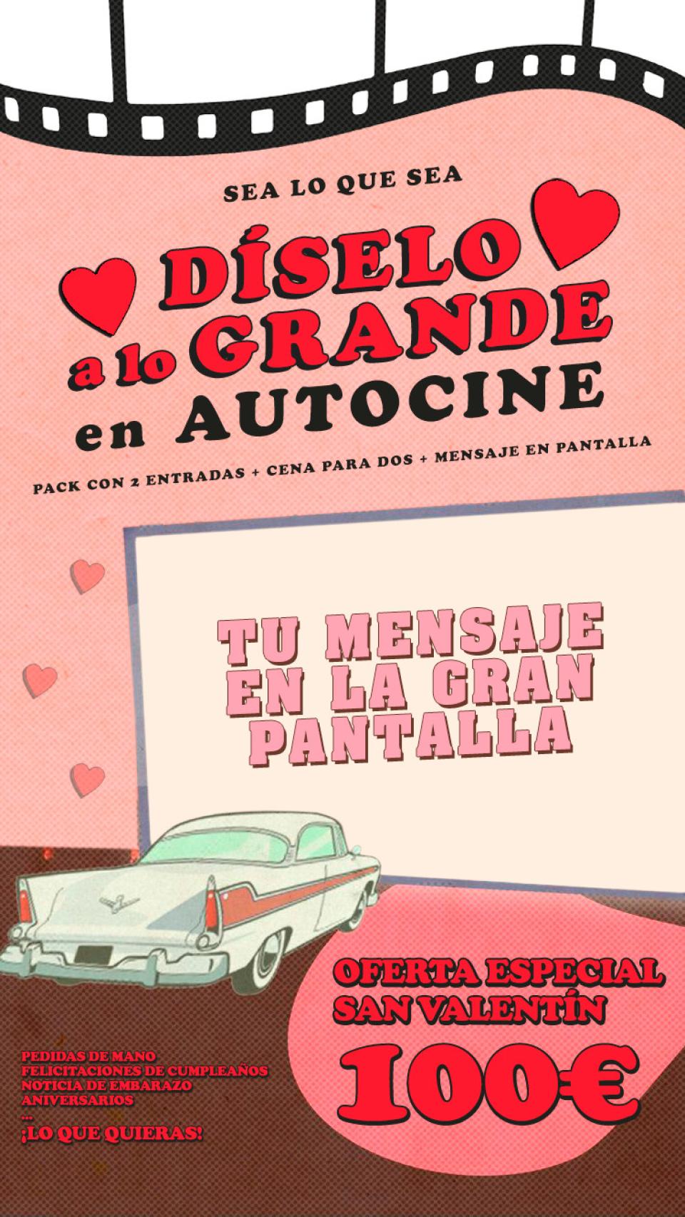 Folleto del Autocine de Madrid.