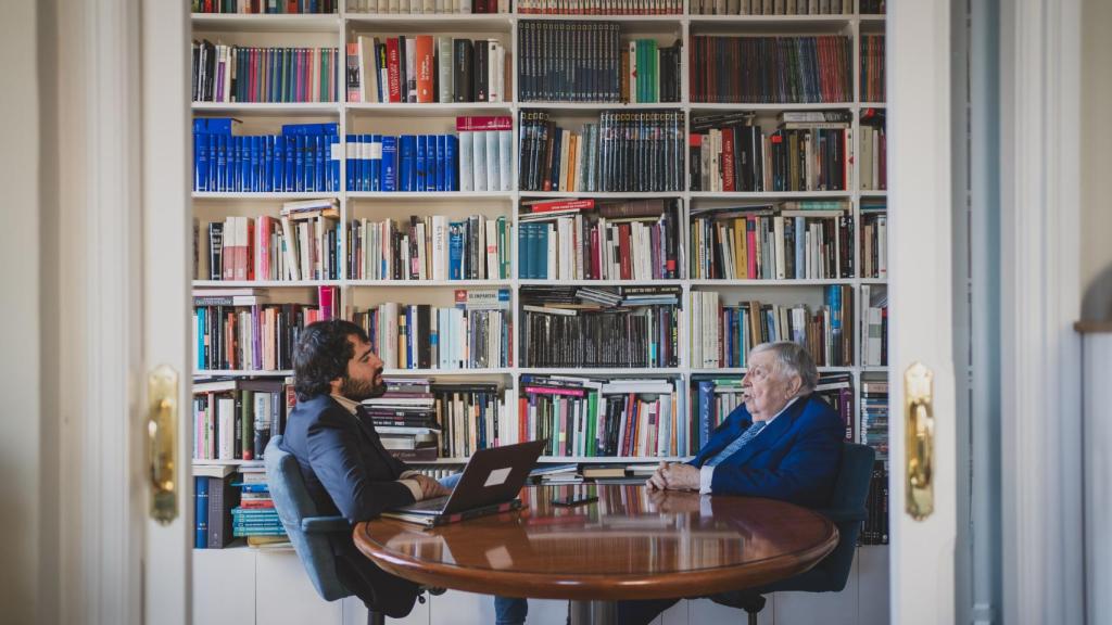 Un momento de la entrevista.