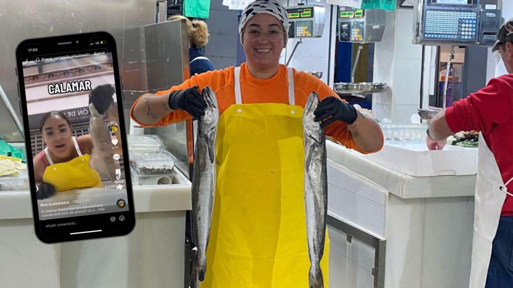 Noe 'la peskaera', la tiktoker que da lecciones sobre pescado a los jóvenes.