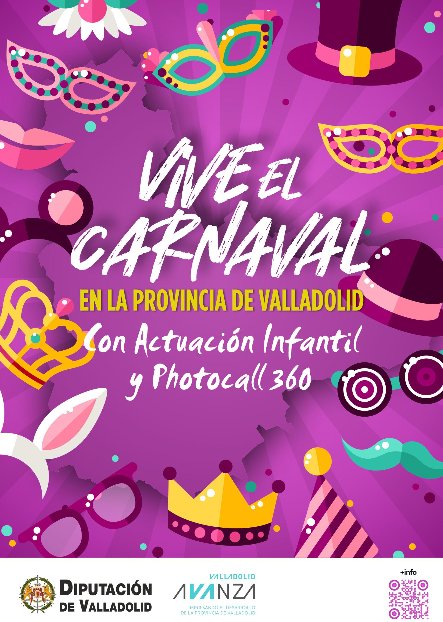 Cartel de Vive el Carnaval en la provincia de Valladolid