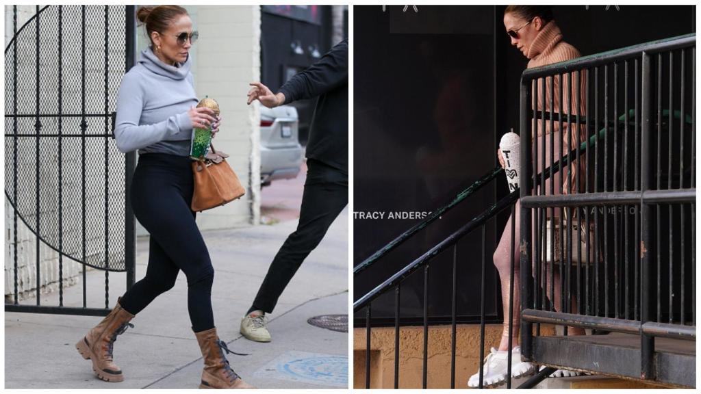 Jennifer López, en un montaje de una imagen de Getty Images y Gtres.