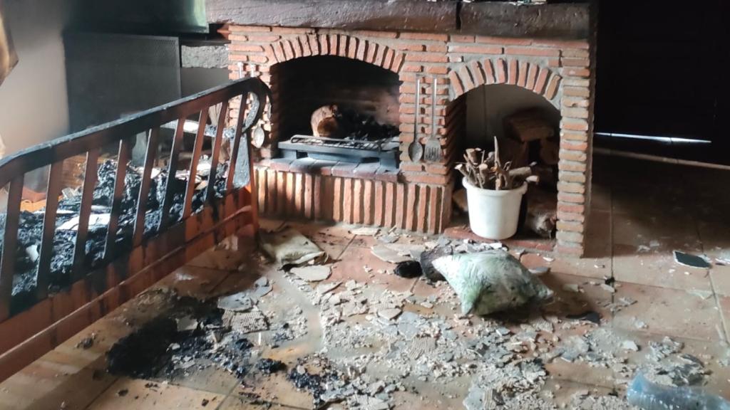 Estado en el que quedó la vivienda.