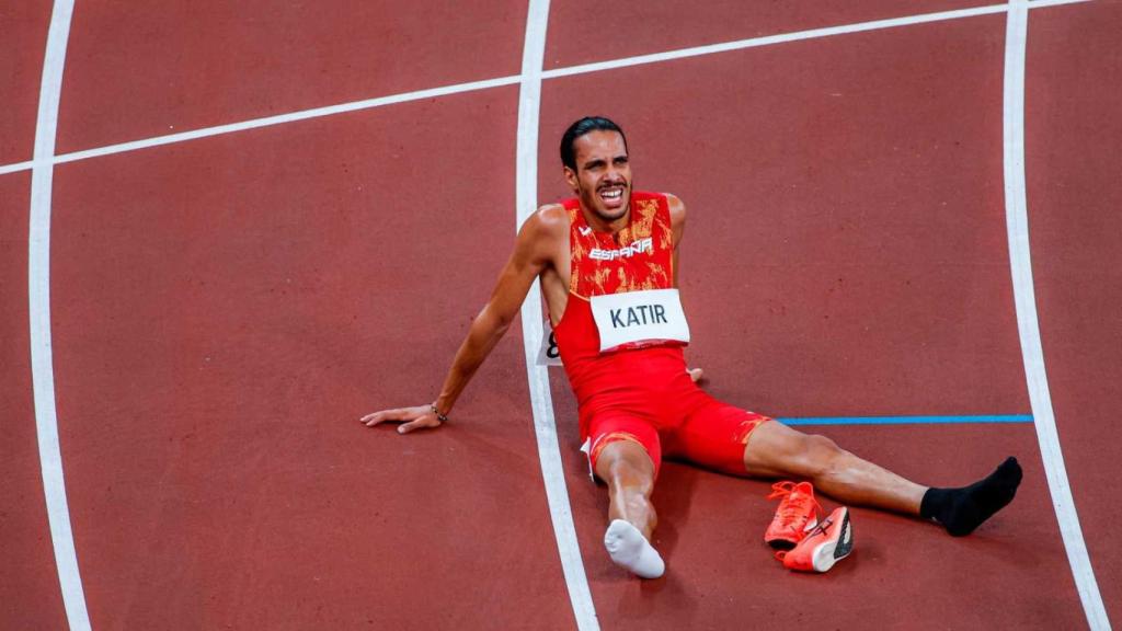 Mo Katir, tras finalizar la prueba de los 5.000 en los JJOO de Tokio