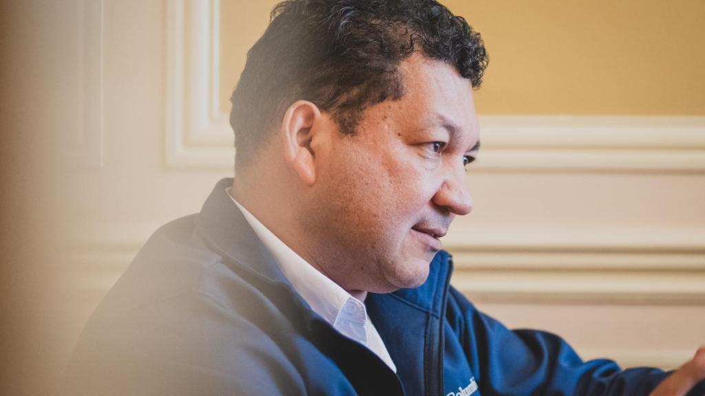 Hernández, durante la entrevista.