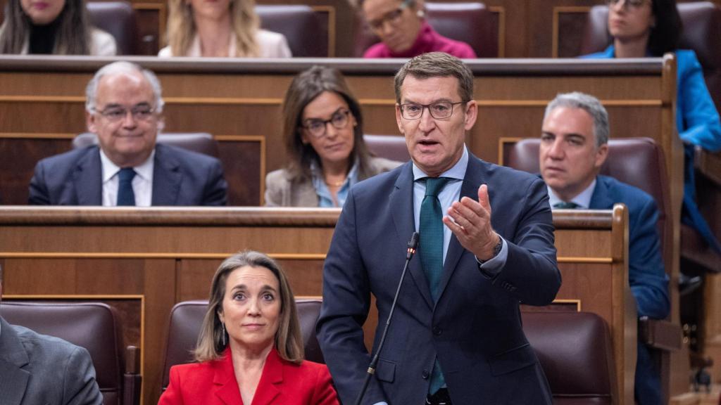 Alberto Núñez Feijóo, este miércoles en el Congreso de los Diputados.