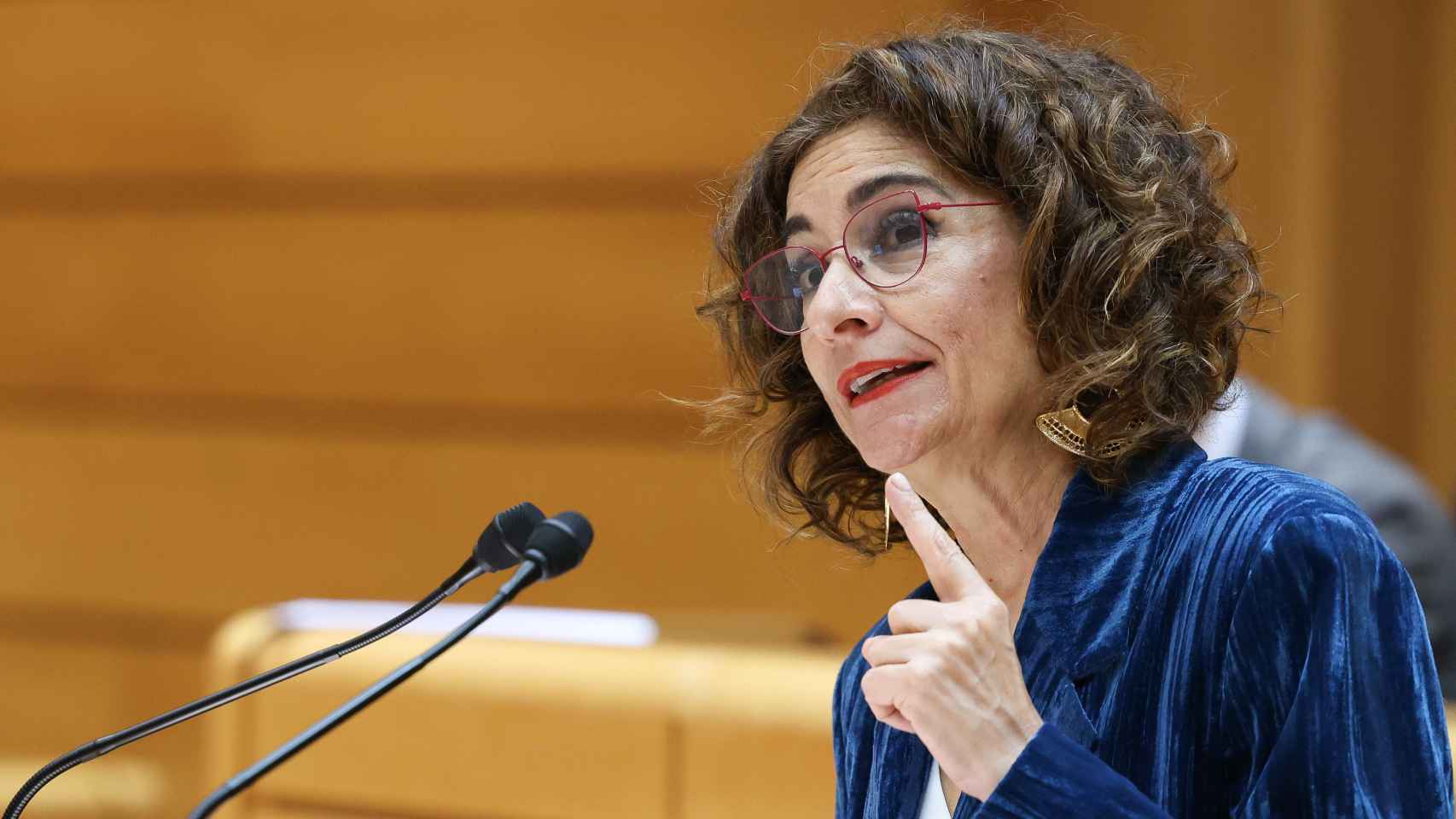 María Jesús Montero, ministra de Hacienda y vicepresidenta primera del Gobierno, en el Senado.