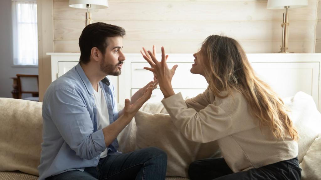 Pareja enfadada
