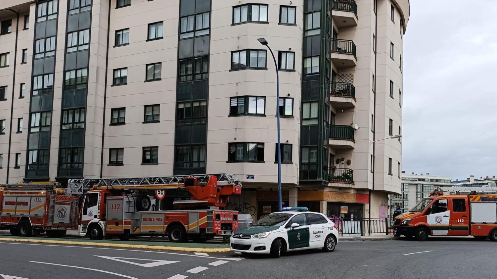 Incendio en una vivienda de O Burgo, en Culleredo (A Coruña).