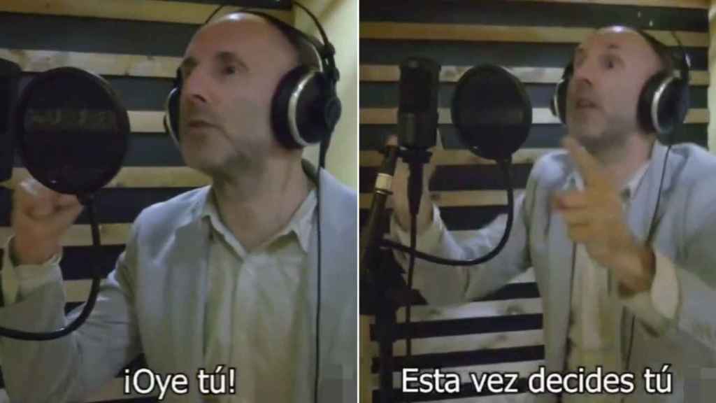 Imágenes de Jácome cantando su versión de ‘In the Navy’.