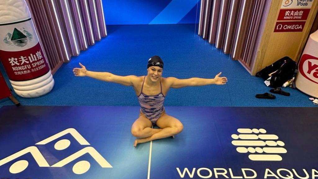 Ángela Martínez en un mundial.