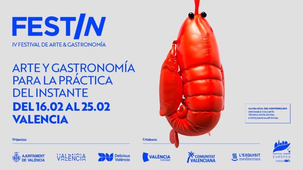 Cartel de FestIN, el Festival de Arte y Gastronomía de Valencia. EE