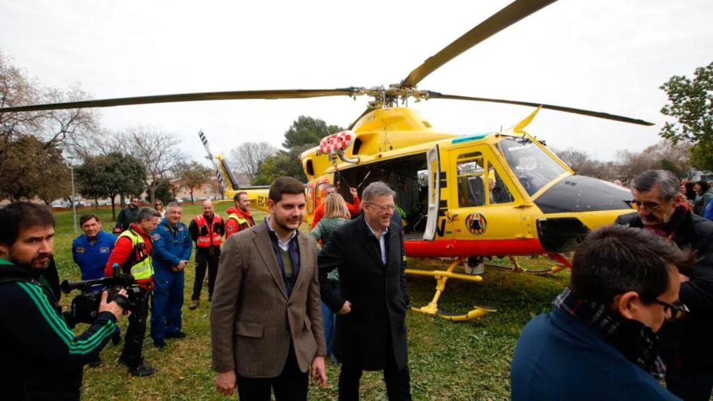 Ximo Puig en la feria de las emergencias valencianas.