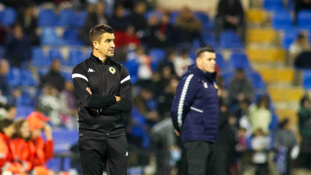 Rubén Torrecilla, durante uno de los partidos del equipo blanquiazul.