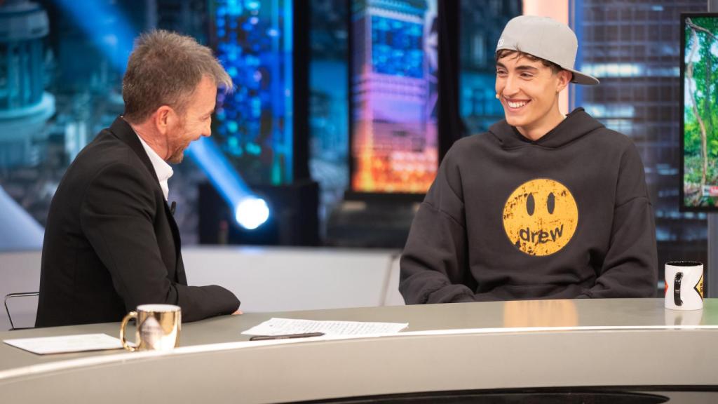 El youtuber Plex durante su visita a 'El Hormiguero' de Pablo Motos el pasado febrero