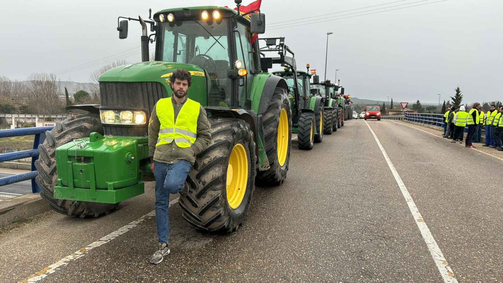 Pablo Bermejo, un agricultor vallisoletano que participa en las tractoradas espontáneas
