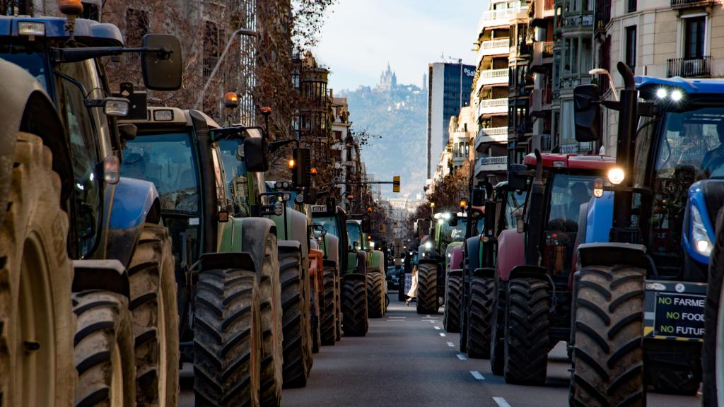 Tractorada en Barcelona.