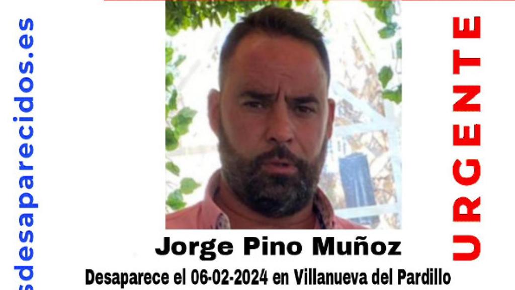 El cartel de búsqueda de Jorge Pino.