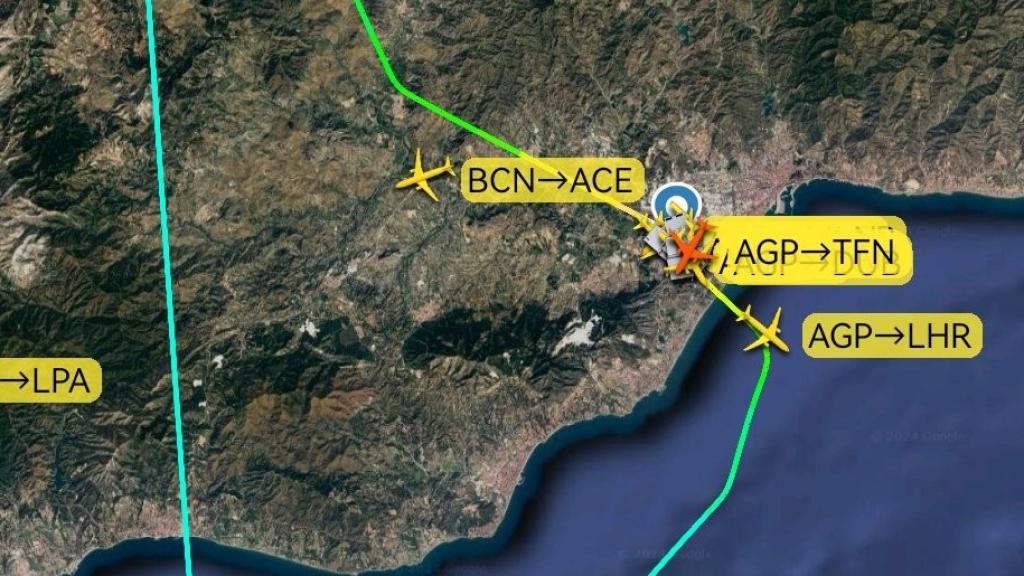 Modificación de la ruta del avión.