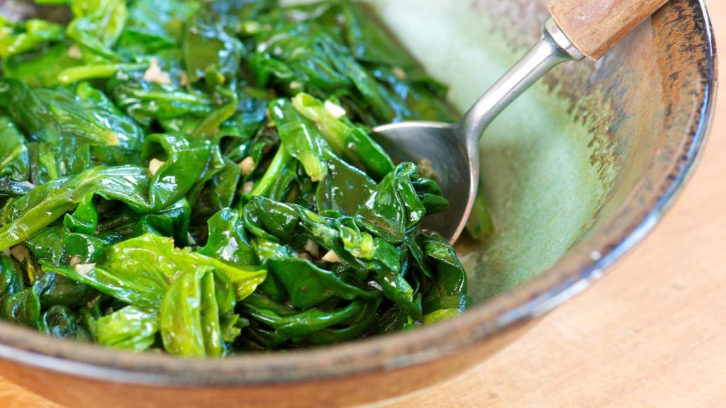 Espinacas salteadas.