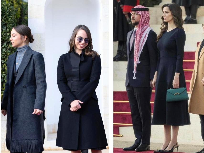 Las princesas Iman, Salma y Radjwa, con sus elegantes 'looks'.