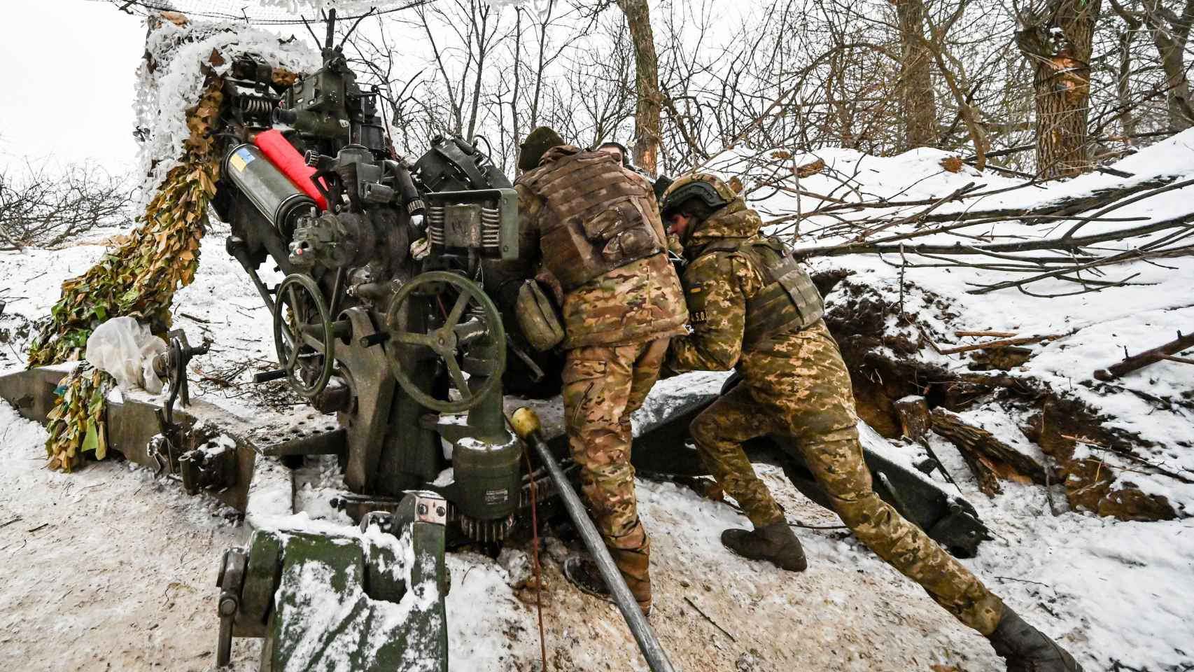 Militares ucranianos cerca de Zaporiyia, Ucrania, el 14 de enero de 2024.