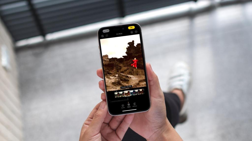 Editando una fotografía tomada en un iPhone