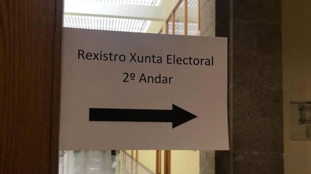 Registro junta electoral en Galicia.