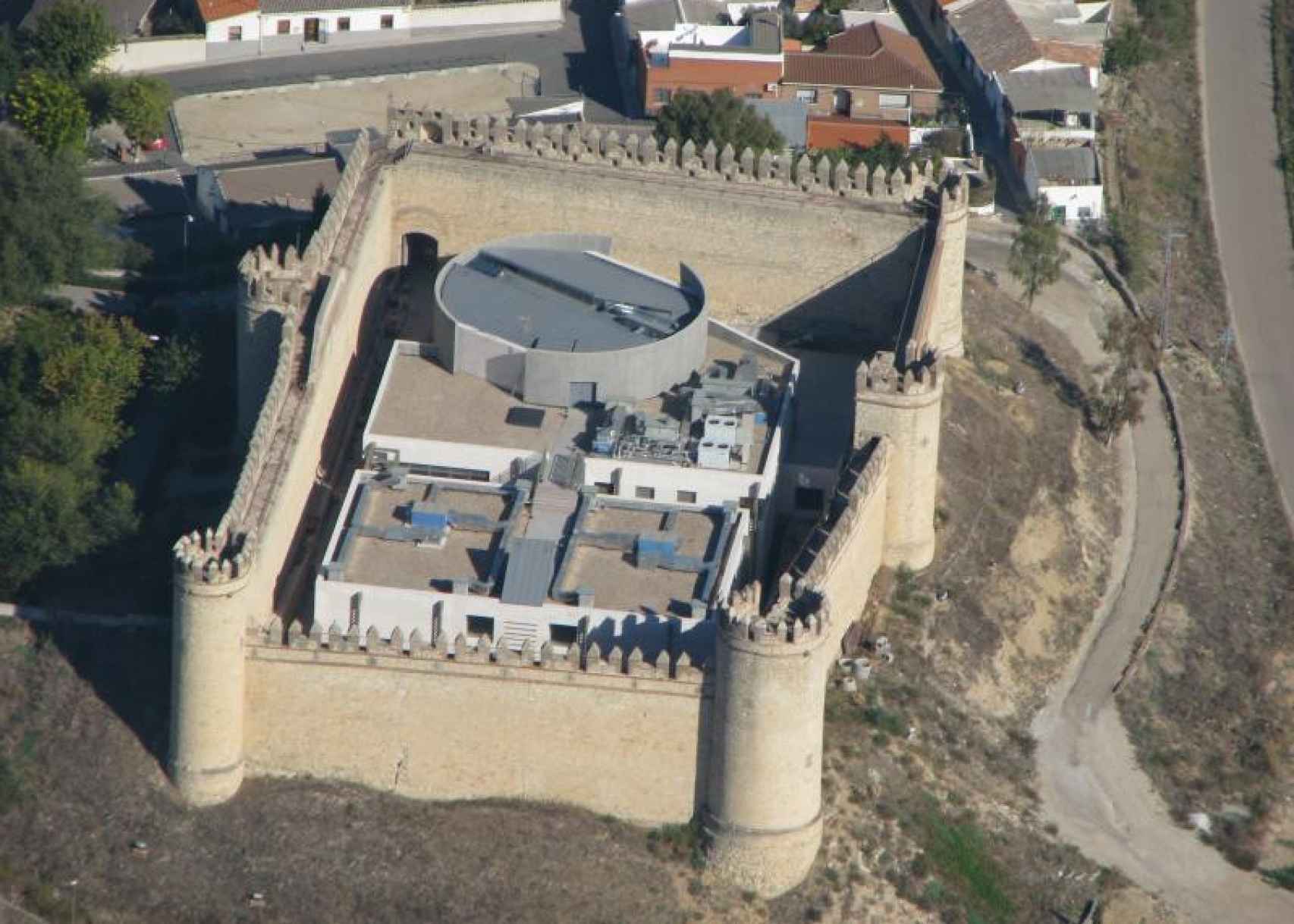 Vista aérea del castillo