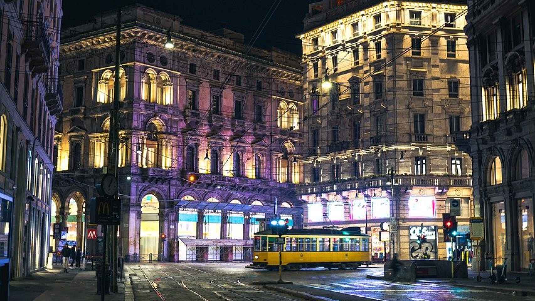 Tranvía de Milán, Italia.